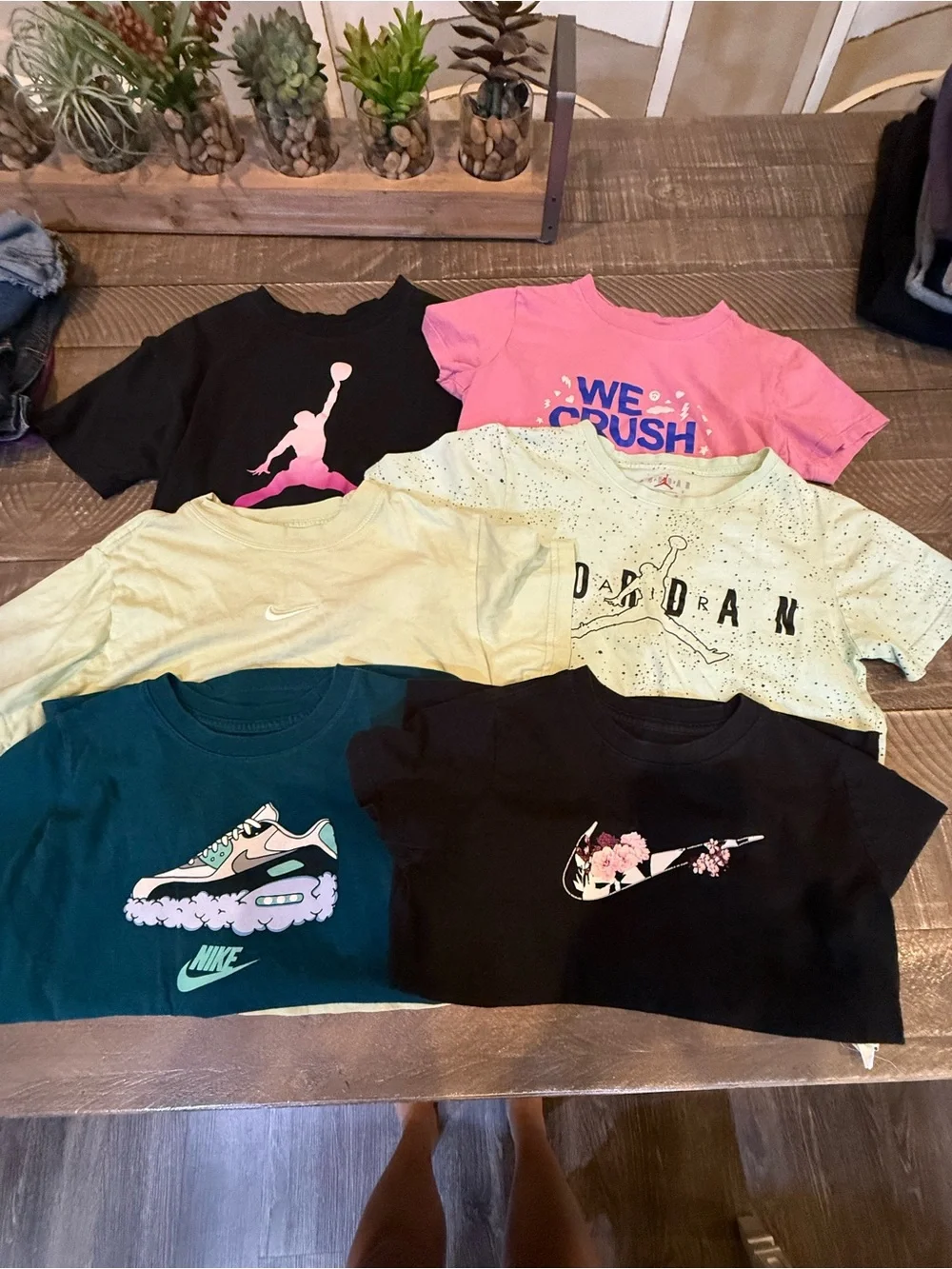 Nike Kids Short Sleeve Tee Lot - Black, Pink, Teal, Light Green, Cream